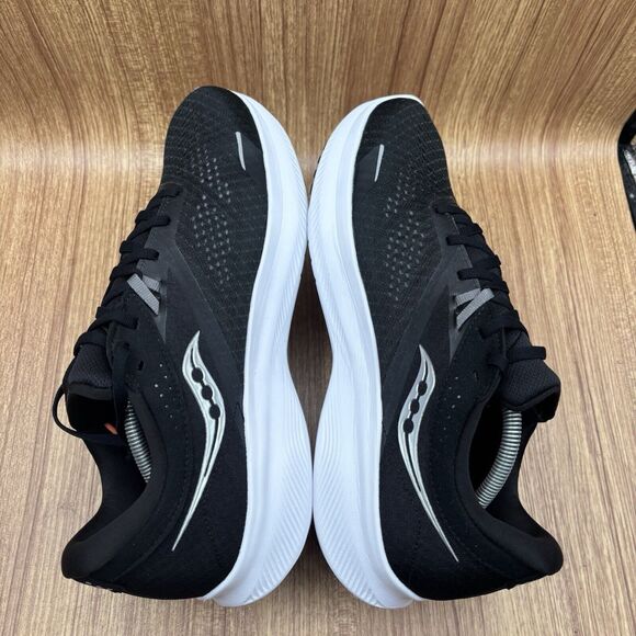 NEW Saucony Ride 16 Men's Black White Running Shoes Size 12 Sneakers - Picture 5 of 8